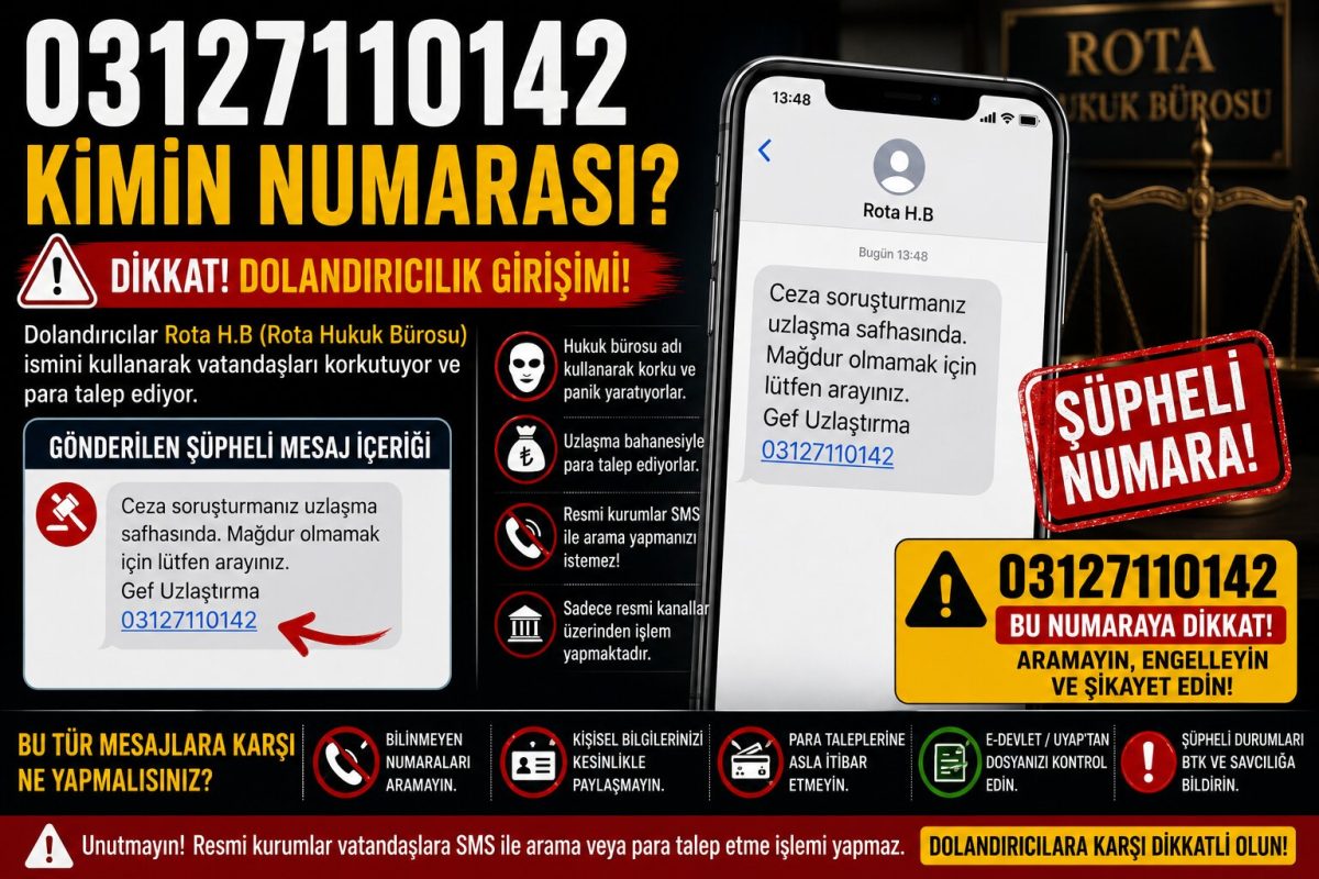 03127110142 Kimin Numarası Rota H.B