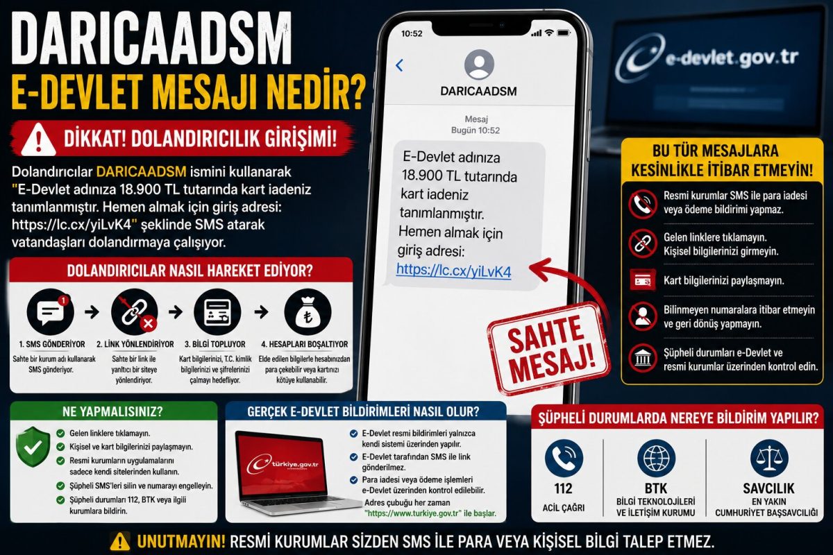 DARICAADSM E-Devlet Mesajı Nedir