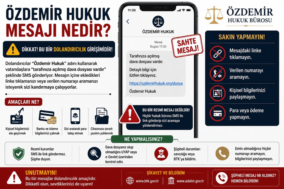 Özdemir Hukuk Mesaj Geldi